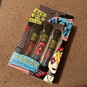 Hot Topic Harley Quinn Lip Collection Trio – Red, Burgundy, Clear
